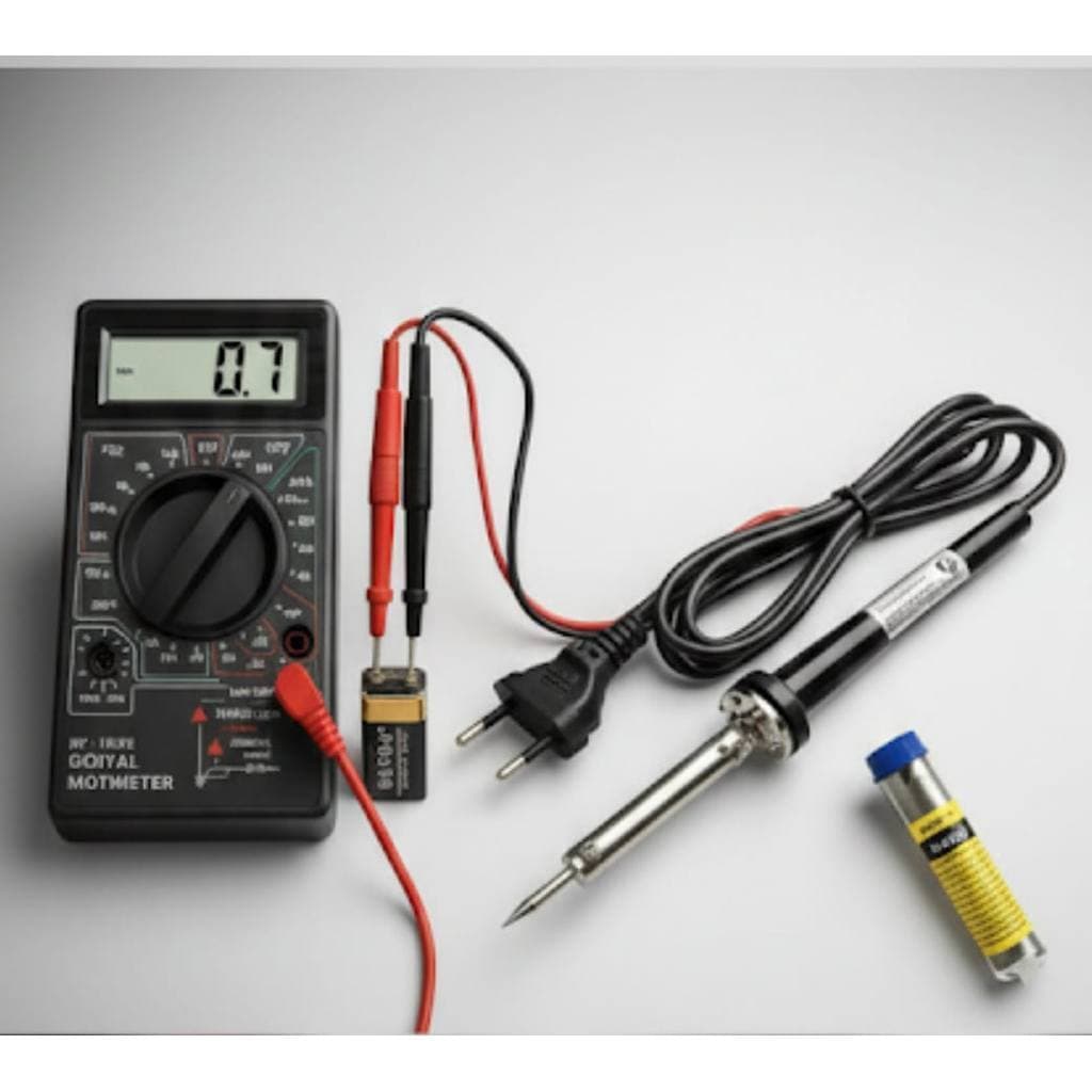 Kit Multímetro + Ferro De Solda 110v 60w + Solda Estanho