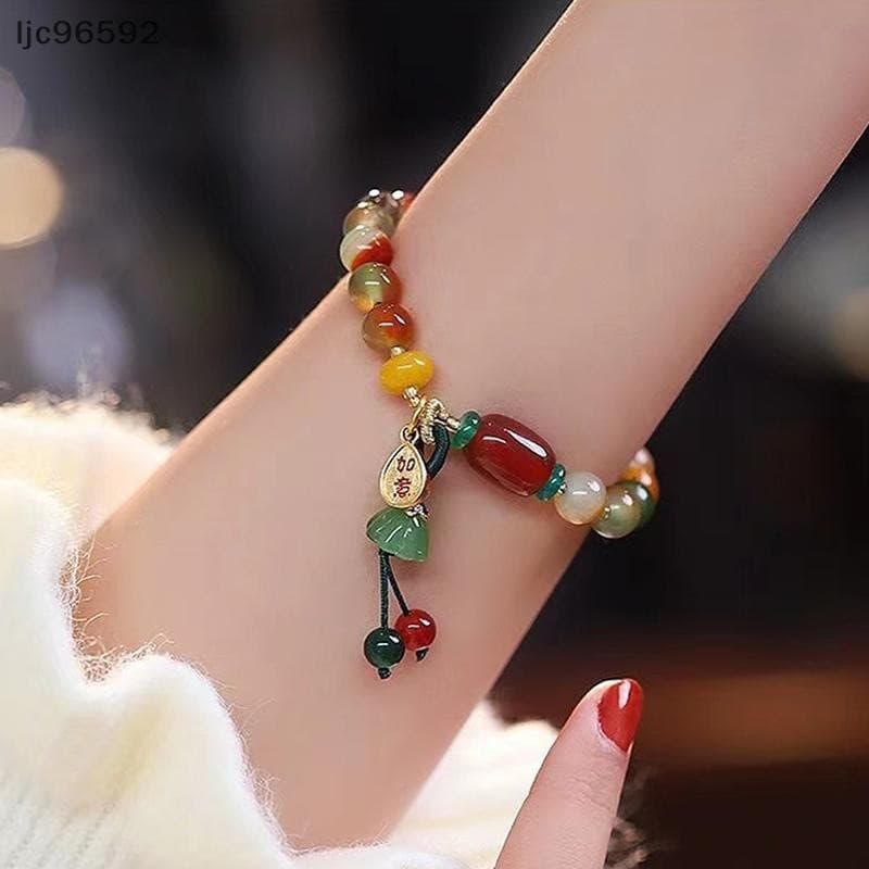 Pulseira Étnica de Lótus com Pérolas Naturais Estilo Chinês, Joia Feminina para Presente de Festa
