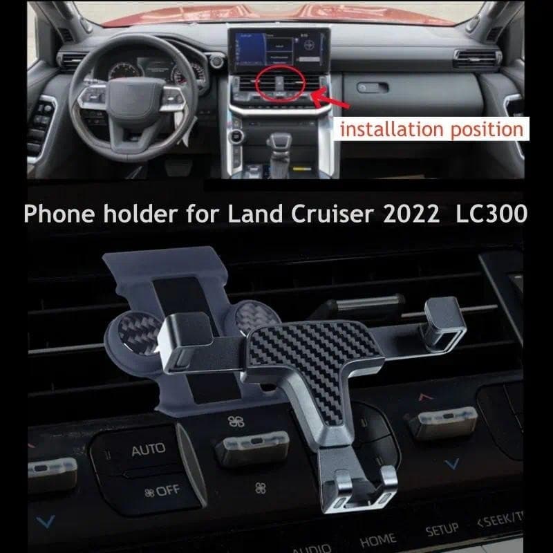 Suporte Do Telefone Para Toyota Land Cruiser 2022 LC300 Montagem De Ventilação De Ar Carregador Sem Fio Móvel Acessórios