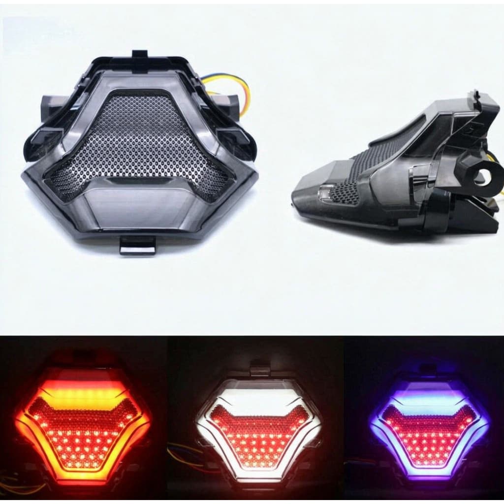 Adequado para Yamaha R3 R25 R15Z LED luz da cauda luz de freio luz estroboscópica sinal volta modificação da motocicleta