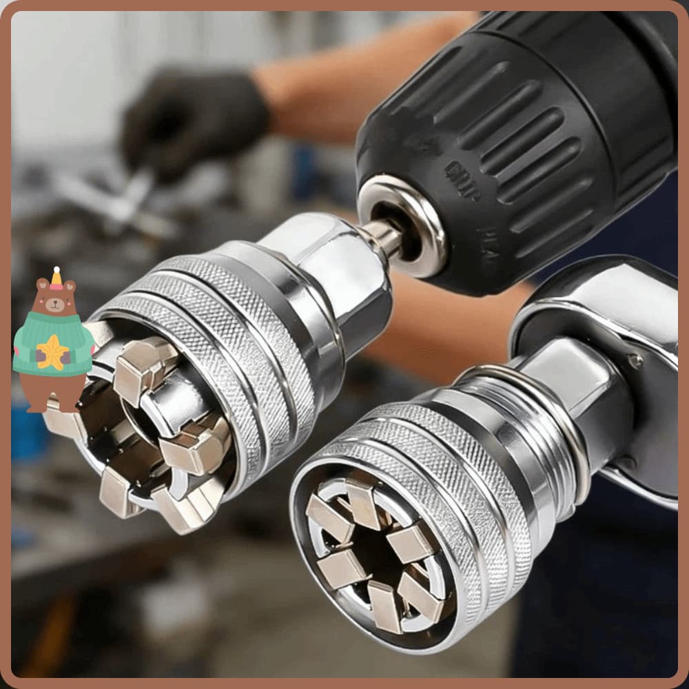 1 Conjunto De Chave De Soquete , Kit Adaptador Sextavada Multifuncional Ajustável , De Unidade De 3/8 "