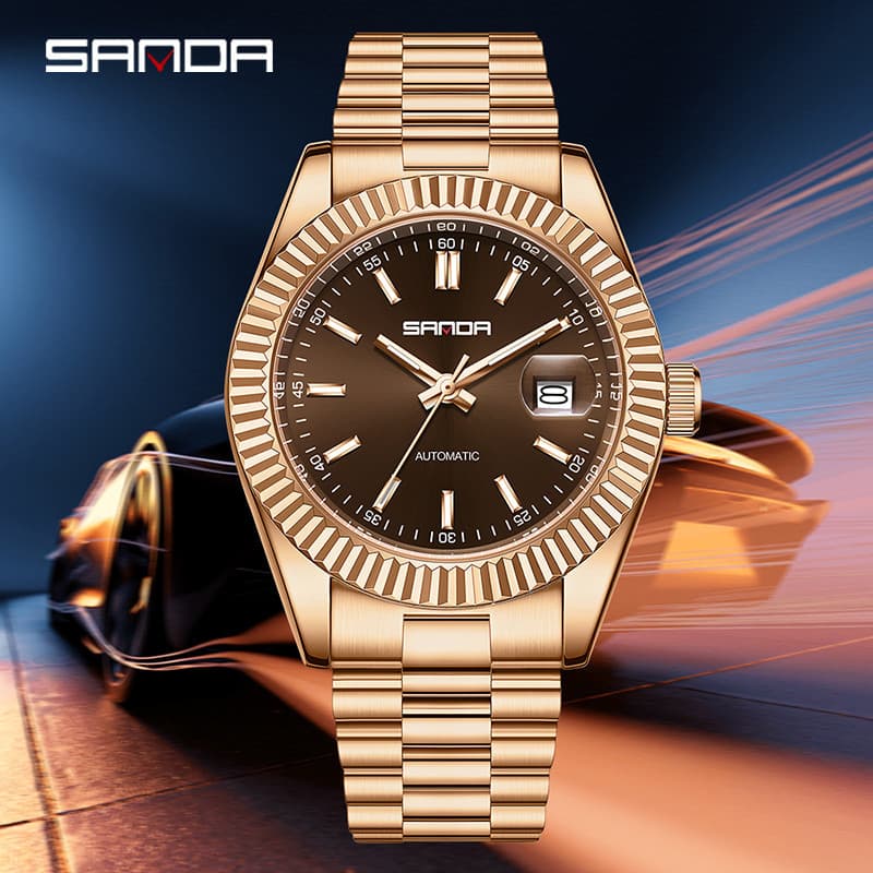 Sanda 5601 Pronto Estoque À Prova D 'Água Simples Luxo Masculino Quartzo Temperamento de Negócios Relógio Automático de