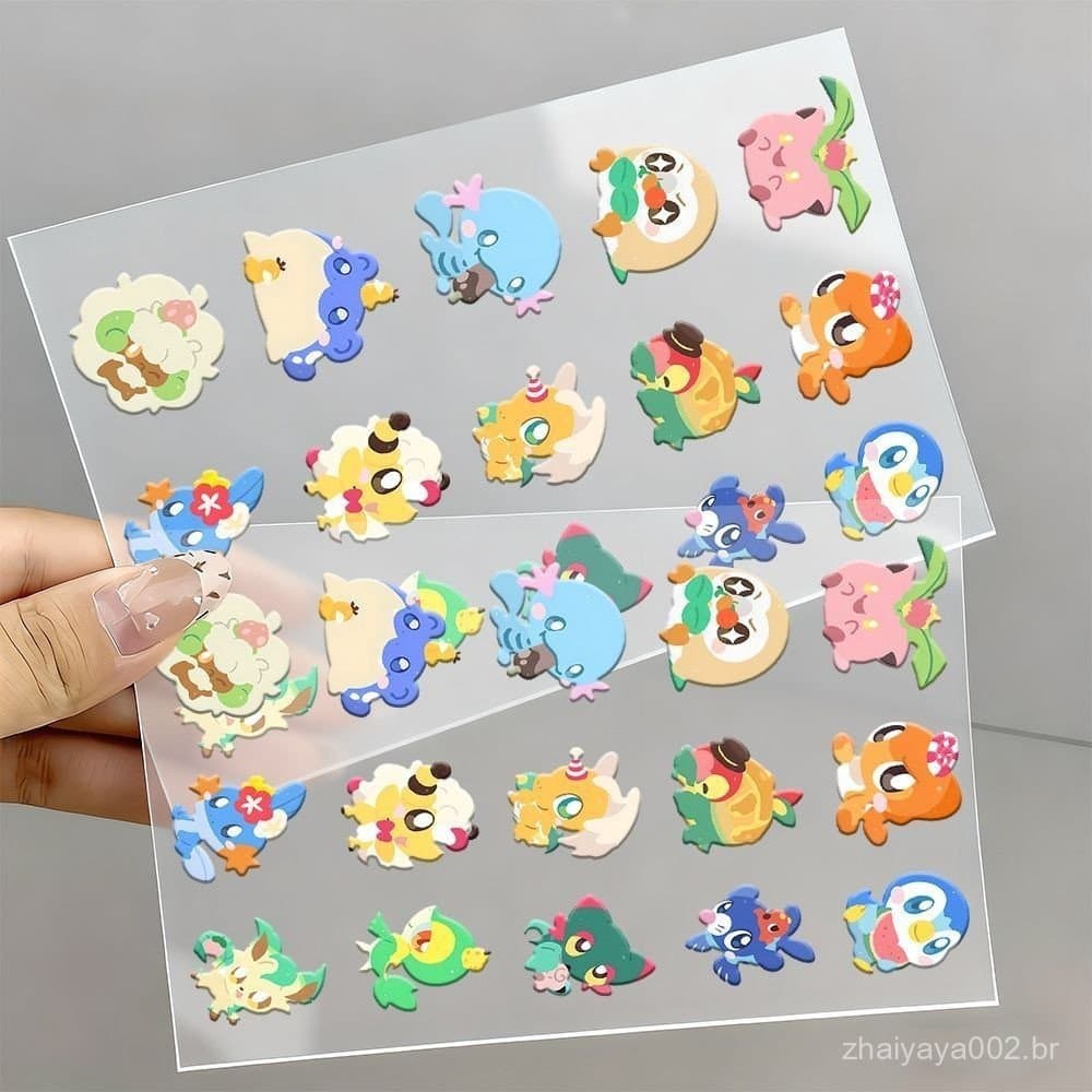 15 Adesivos De Transferência Pokémon Macios E Fofos De Graffiti Para Decoração De Mala De Água À Prova D'água Jogo Bidim