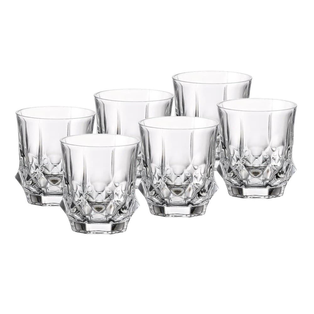Cj 6 Copos de Cristal para Whisky Soho Transparente 280ml Wolff