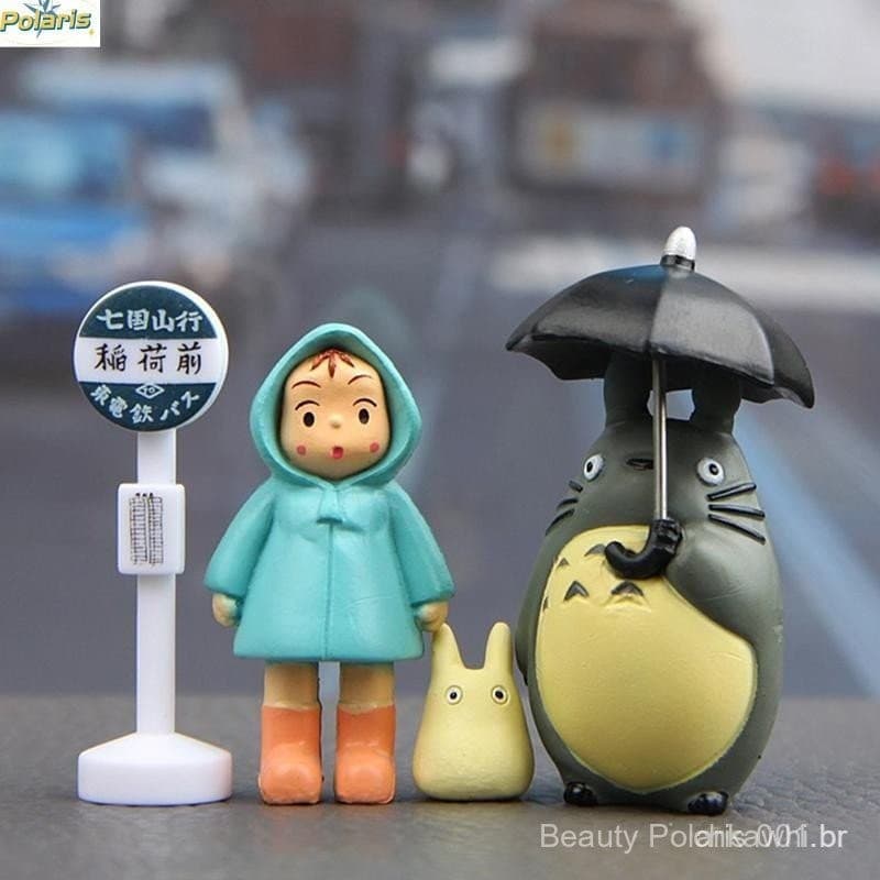 4 Unidades/Lote 3-5 Cm Anime Meu Vizinho Totoro Action Figure Toy Hayao Miyazaki Presente COD