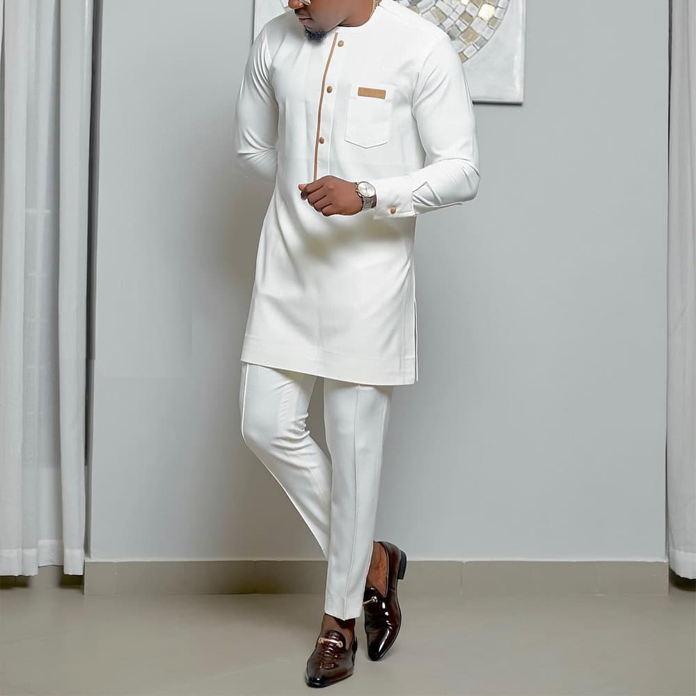 Colwao Novo Terno Masculino Estilo Étnico Africano De 2 Peças Em Estoque