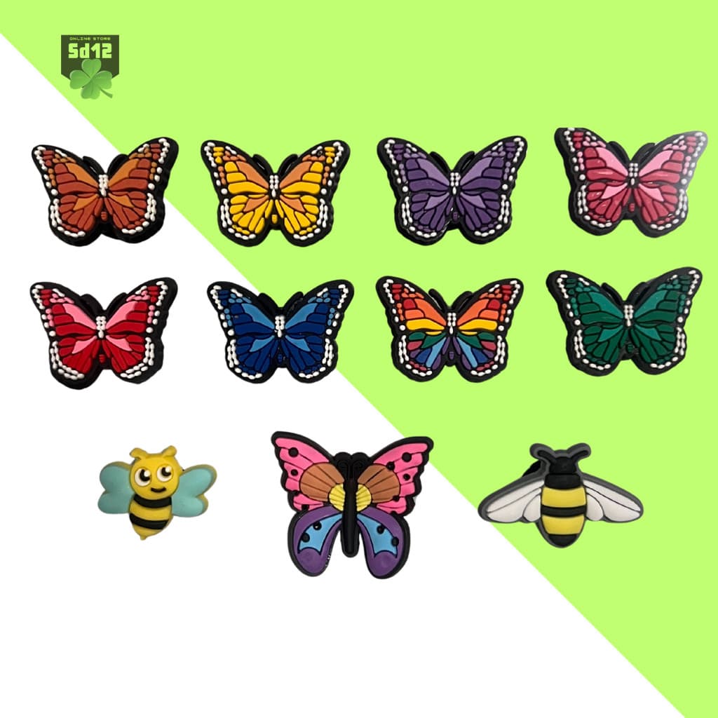 Pin Borboleta e Abelha para Babuche – Modelos Individuais Coloridos ??