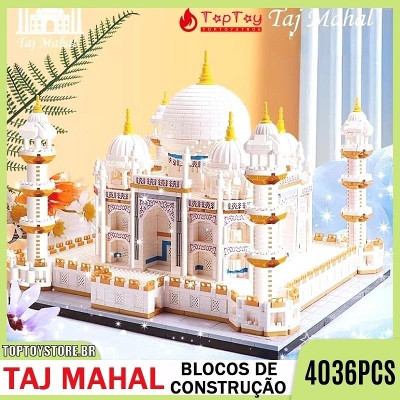 4036 Peças Blocos de Montar Taj Mahal com Luz LED Brinquedos Educativo DIY Modelo Presente Infantil de Natal Arquitetura