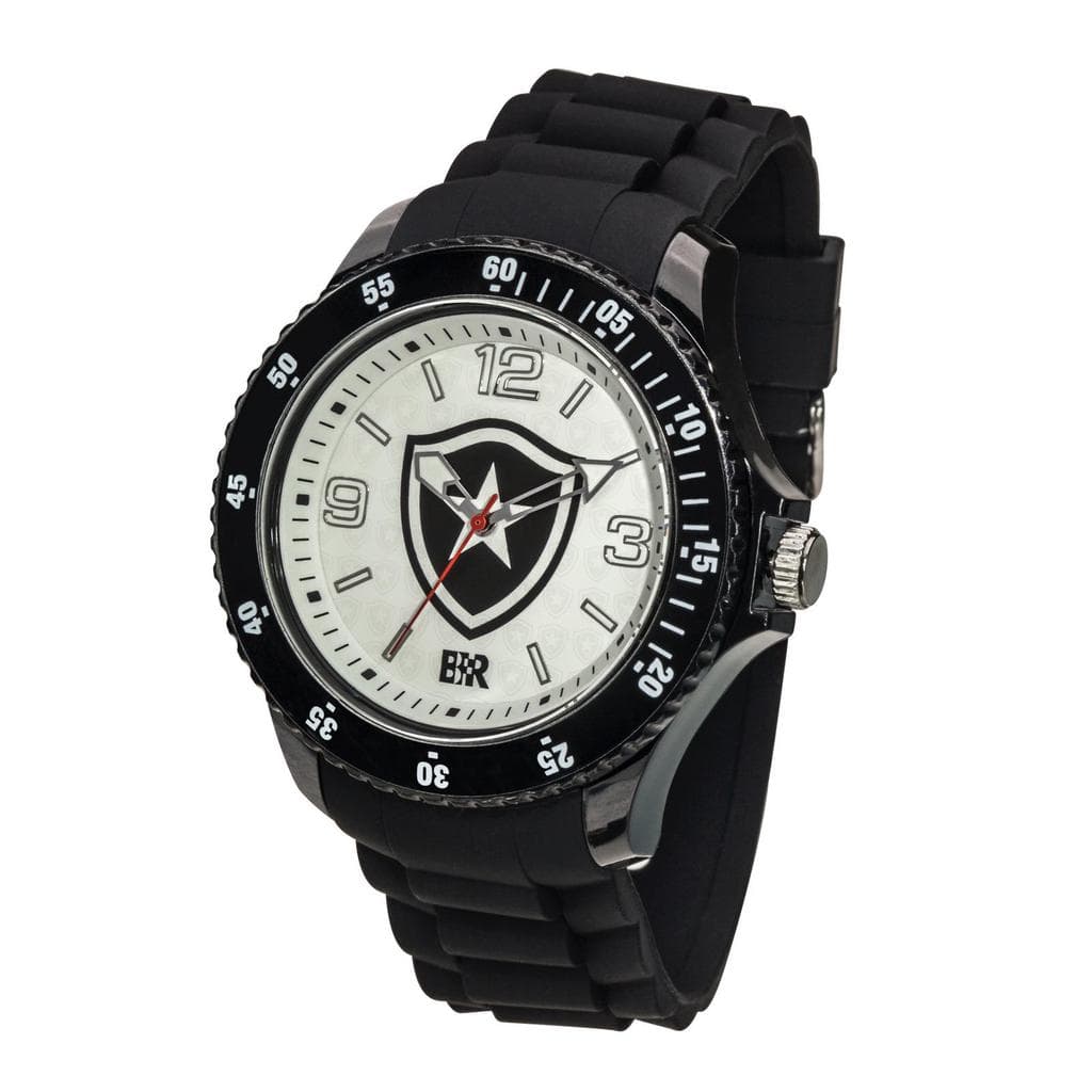 Relógio Botafogo Oficial Masculino Borracha Preto BOT0012