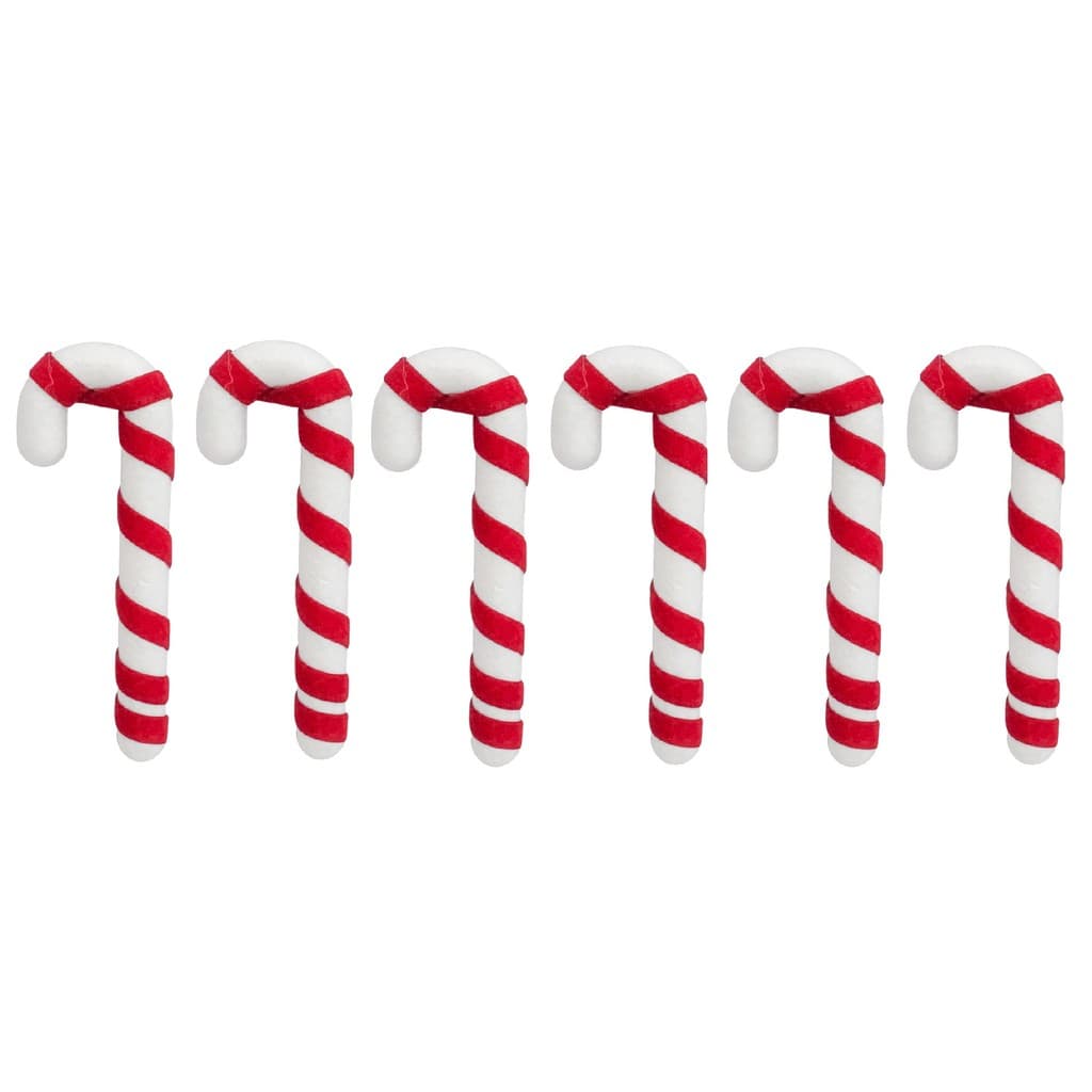 Kit 6 Pendentes de Natal Enfeite Bengala Doce para Árvore 14cm
