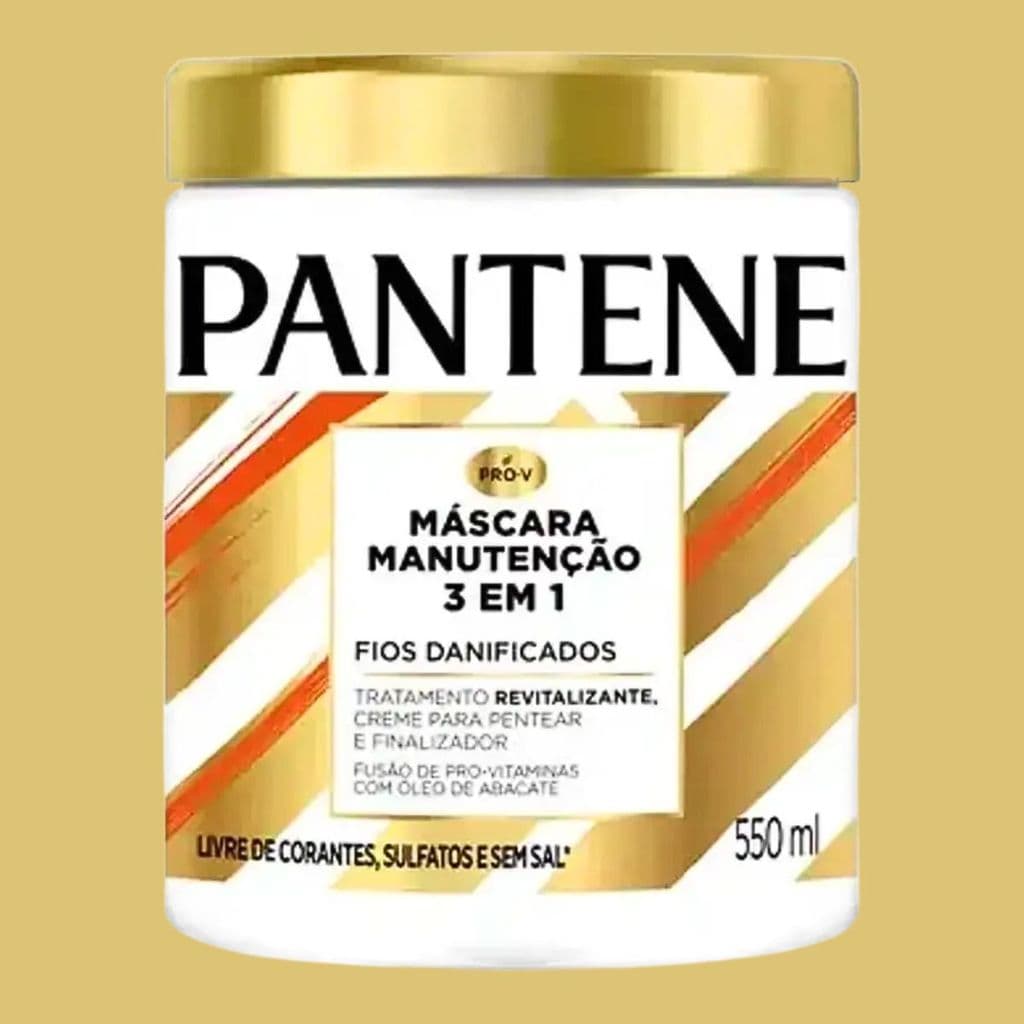 Máscara Pantene Pro V Manutenção Fios Danificados 3 em 1 550ml