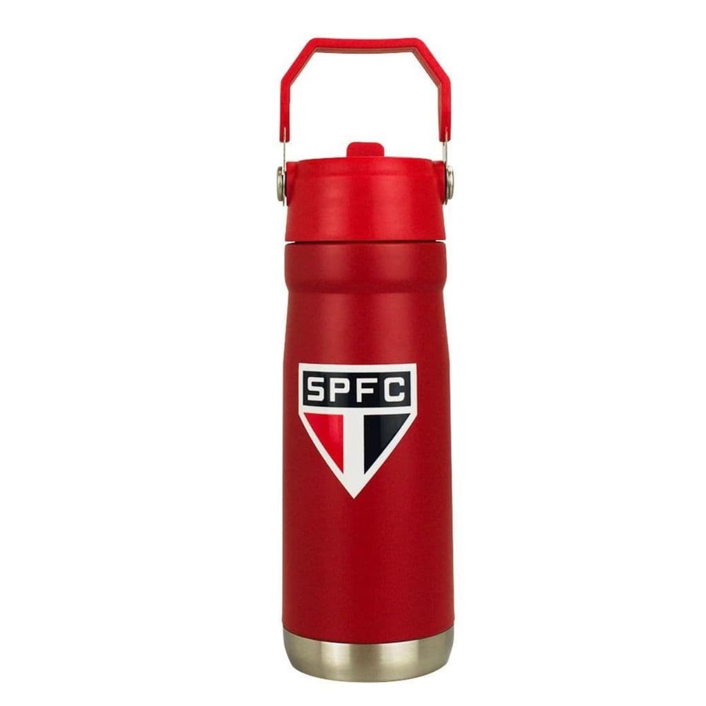 Garrafa Térmica Inox Alça Canudo Bico 650ml - São Paulo