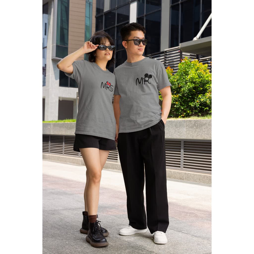 Camiseta Casal Dia Dos Namorados Mr Mickey E Mr's Minnie