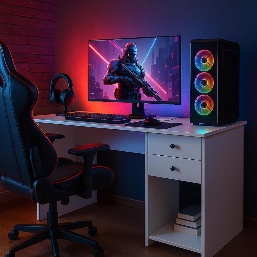 Mesa Gamer Premium Nitro – Setup Moderno, Resistente e Perfeita para Jogadores Exigentes