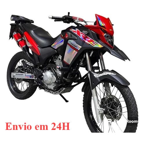 Kit De Adesivos Holográfico E Vermelho Xre 300 2019 A 2022