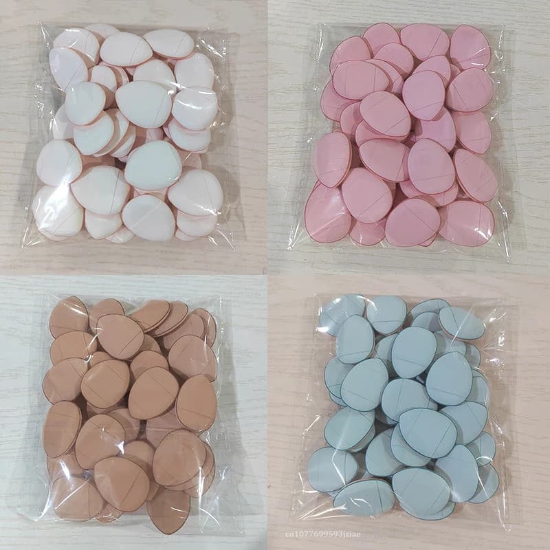 20 Pçs Dedo Almofada Esponja Puff Conjunto Mini Tamanho Maquiagem Para Base Líquida Em Pó Creme Corretivo Aplicador