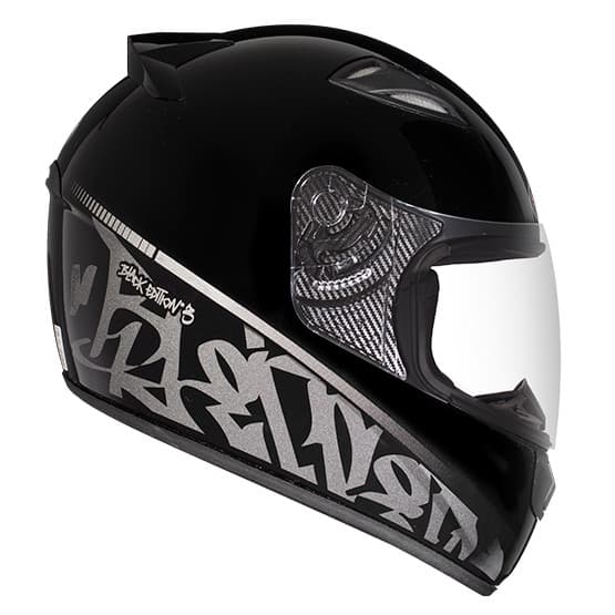 Capacete Ebf New Spark Black Edition 3 Prata Fosco Moto