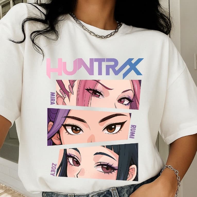 Camiseta T-shirt Algodão Unissex Hunters Guerreiras K-pop