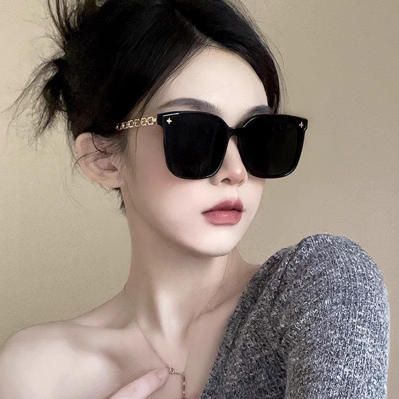 Novo estilo de óculos de sol feminino verão Anti-ultravioleta High-End sentir ins influenciador polarizado óculos de sol