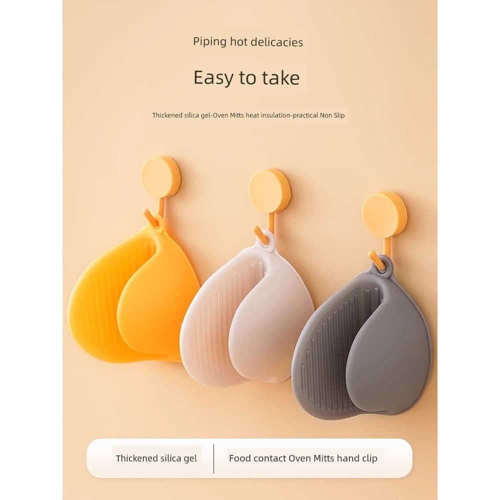 Luva térmica cozinha Silicone anti queimadura Luva de silicone resistente calor Luvas de isolamento térmico espessadas d