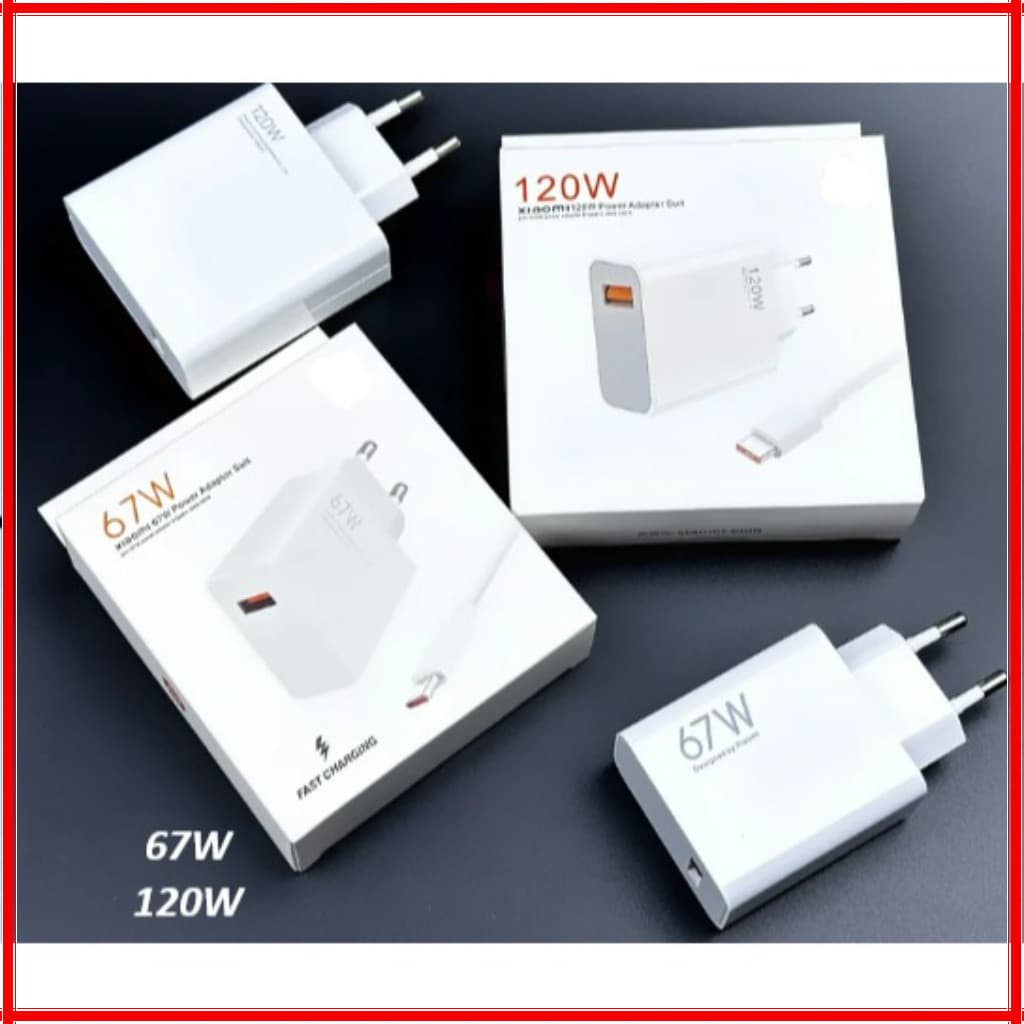 Carregador xiao mi de 67W 120W com 6A USB C cabo 1M Turbo Charge Turbo Power Cabo USB + Cabo Tipo C