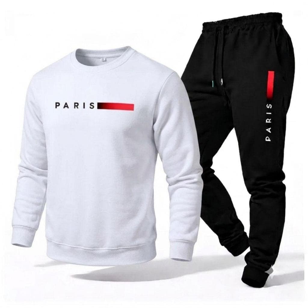 Conjunto Unissex Paris Moletom Flanelado Premium Calça Jogger Gola Redonda Quentinho