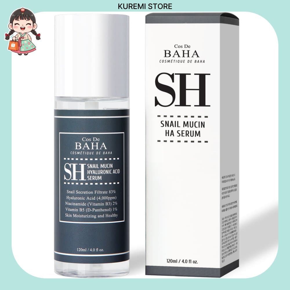 Cos De Baha SH Snail Mucin 83 % Sérum-Hidratação Profunda E Reparação Avançada Da Pele 120ml