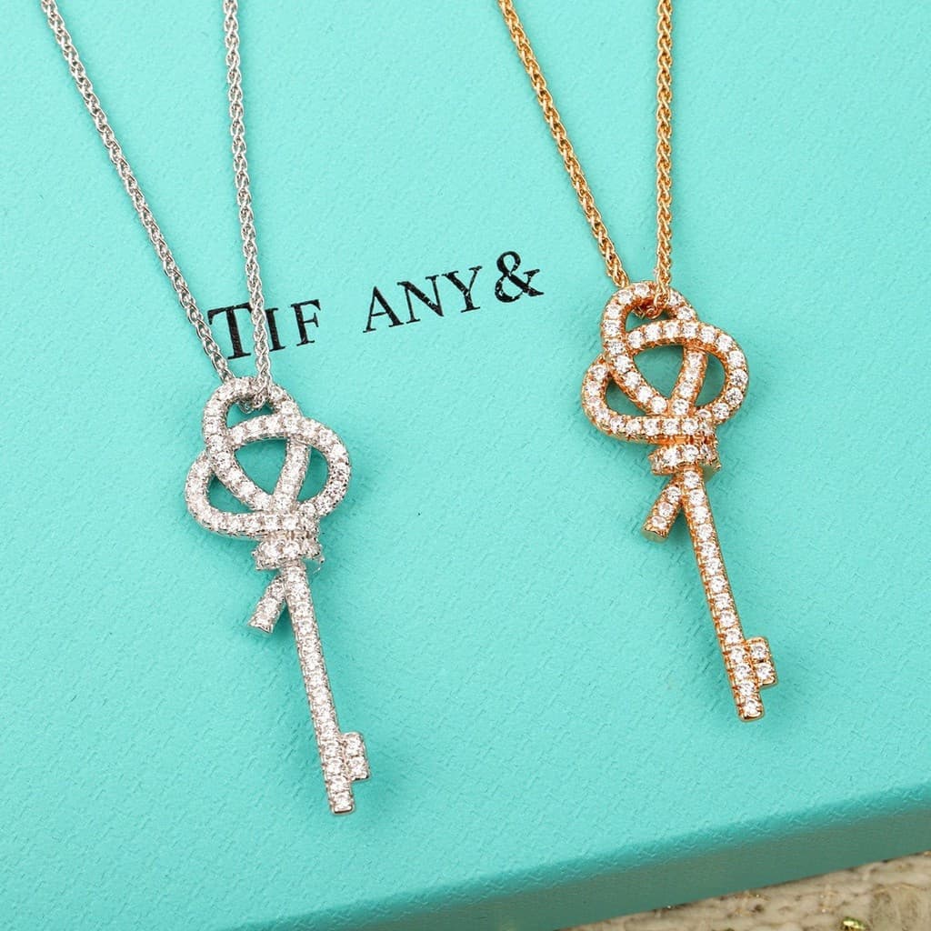 Colar de chave de diamante completo colar de chave outono inverno Premium 925 colar e ** -- * &&
