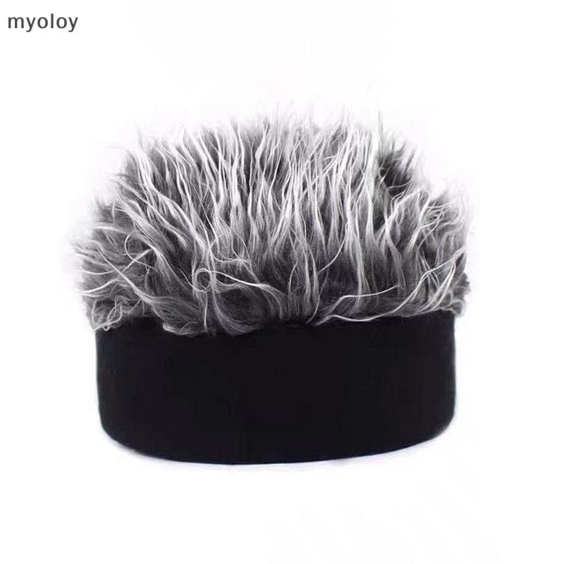 Criativo Peruca Chapéu Engraçado Bonés De Cabelo Curto Para Mulheres Homens Novidade Rua Hip Hop Gorro Cravado Falso Ret