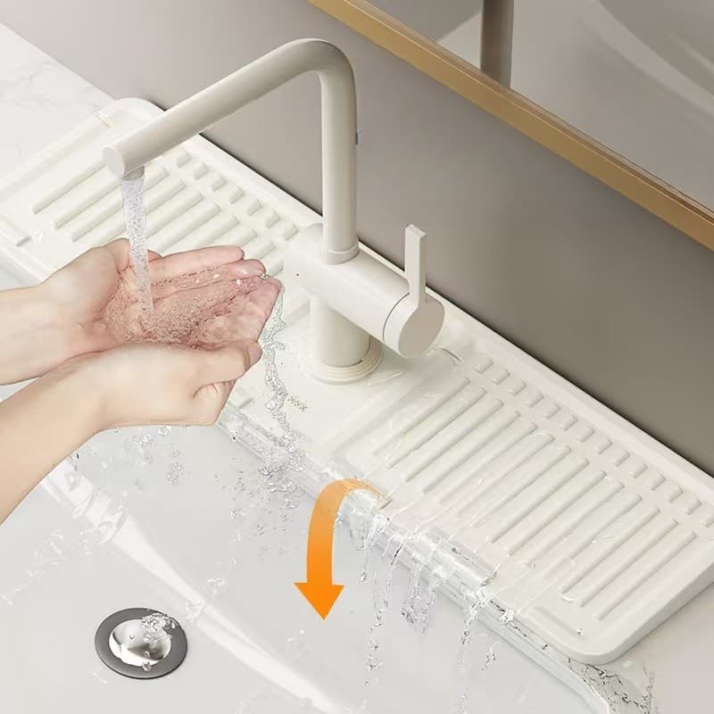 Protetor de Torneira Silicone - Tapete Absorvente Cozinha e Banheiro - Kit Banheiro Acessórios