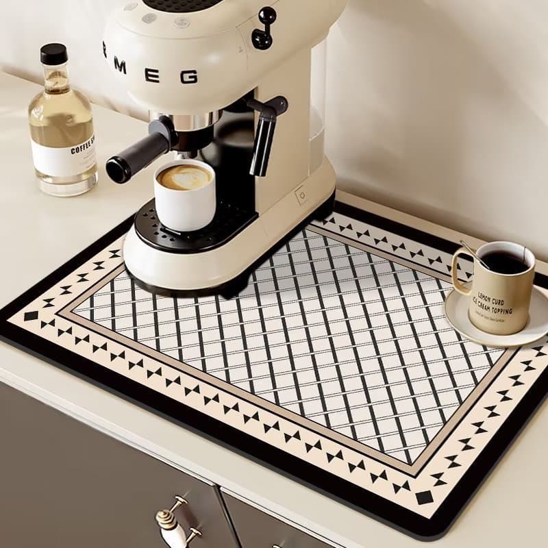 Máquina de café almofada absorvente pratos copo de água cozinha seca descartável bancada almofada barra antiderrapante a