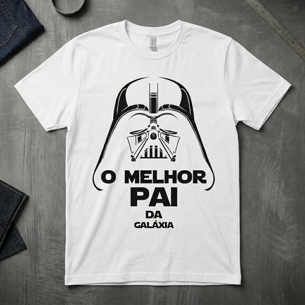 Camiseta Pai Melhor da Galáxia Estilo Geek Nerd Presente Dia dos Pais Algodão Casual