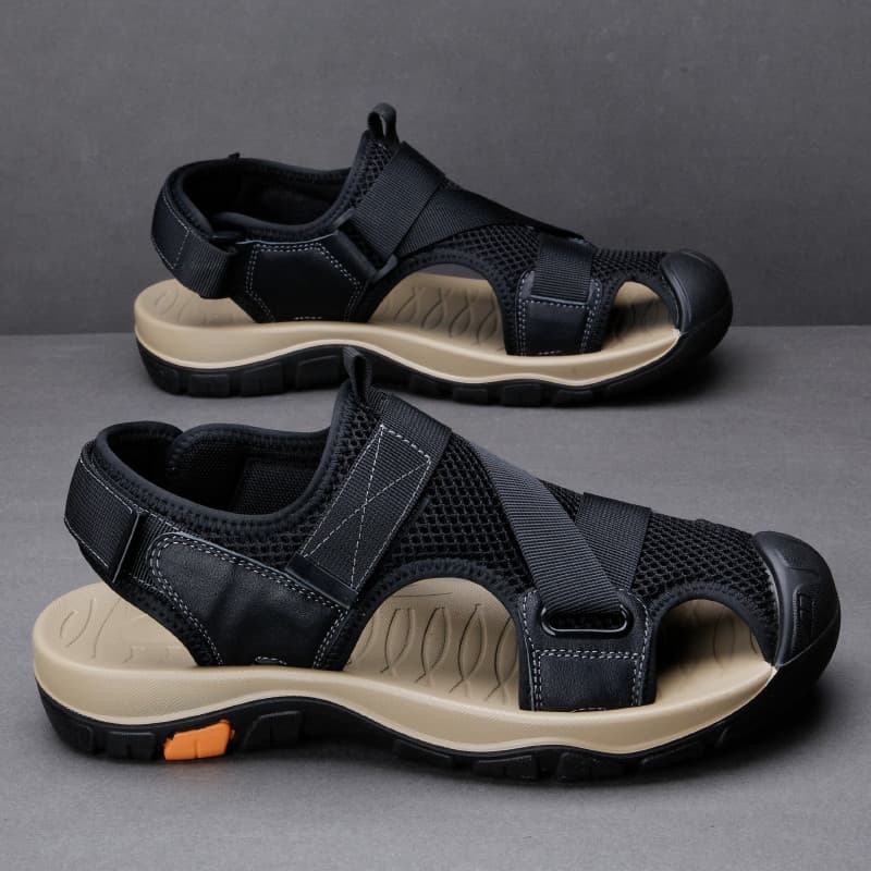 Buraco sapatos masculinos verão 2026 novo estilo exterior usar sandálias Baotou lazer ao ar livre antiderrapante oco pai