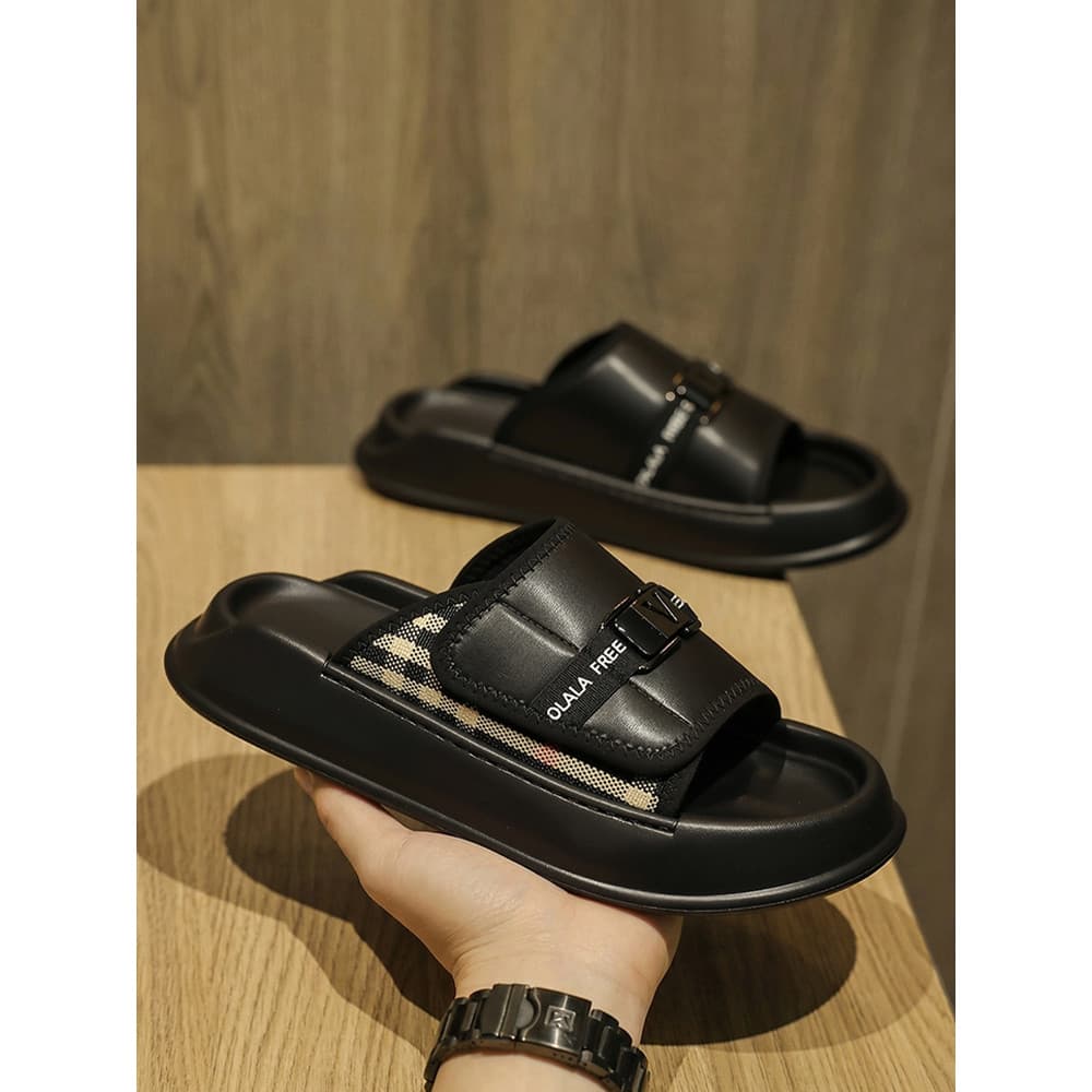 Chinelos masculinos 2026 verão novo estilo antiderrapante resistente ao desgaste sola macia sapatos de praia casuais de