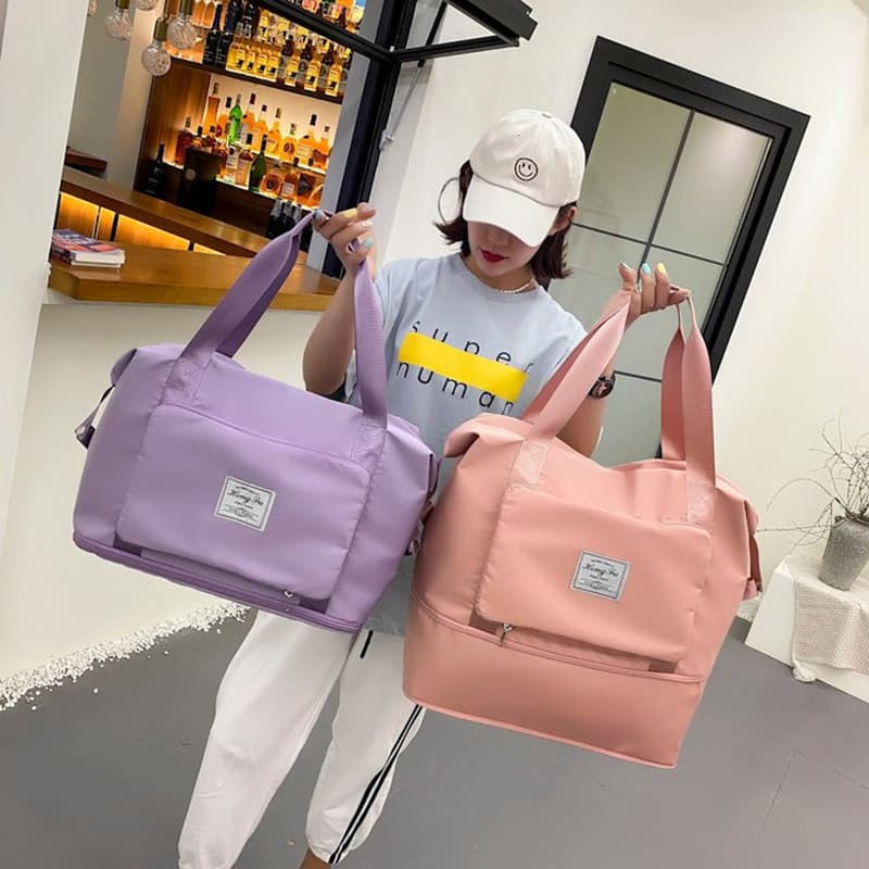 Bolsa de viagem dobrável moda um ombro grande capacidade viagem de negócios mochila de curta distância ginásio