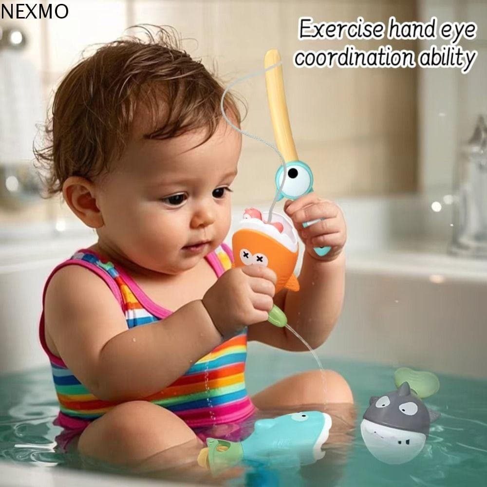 Jogo De Pesca Infantil NEXMO , De Varas Montessori , Brinquedo De Banheira De Simulação De Desenho Animado