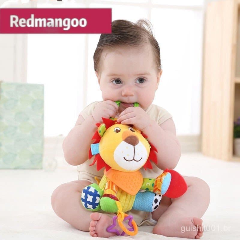 Redmango Baby Cartoon Rattle Toy Doll , Pendurar Berço , Brinquedo De Pelúcia Macia Para Animais , Teether