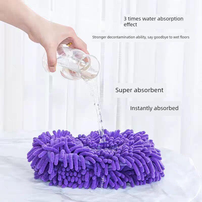Chenille plana mop mop cabeça substituição mop pano substituição pano elástico Universal cabeça pano capa