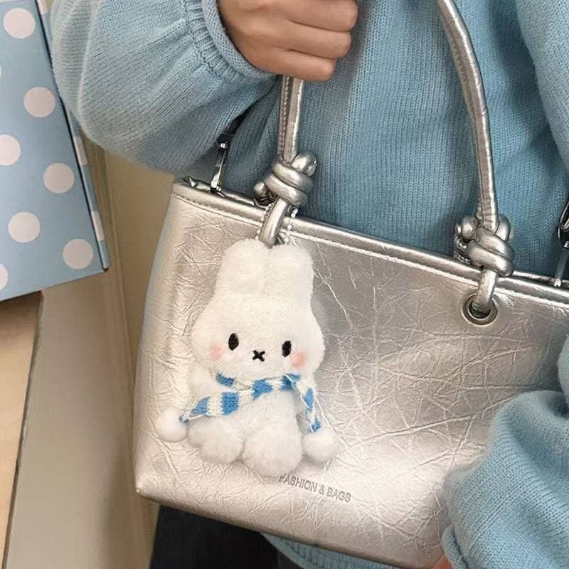 Pingente de Pelúcia Fofo de Desenho Animado com Cachecol, Chaveiro, Decoração de Bolsa, Enfeite de Boneca tWd9 HHRF