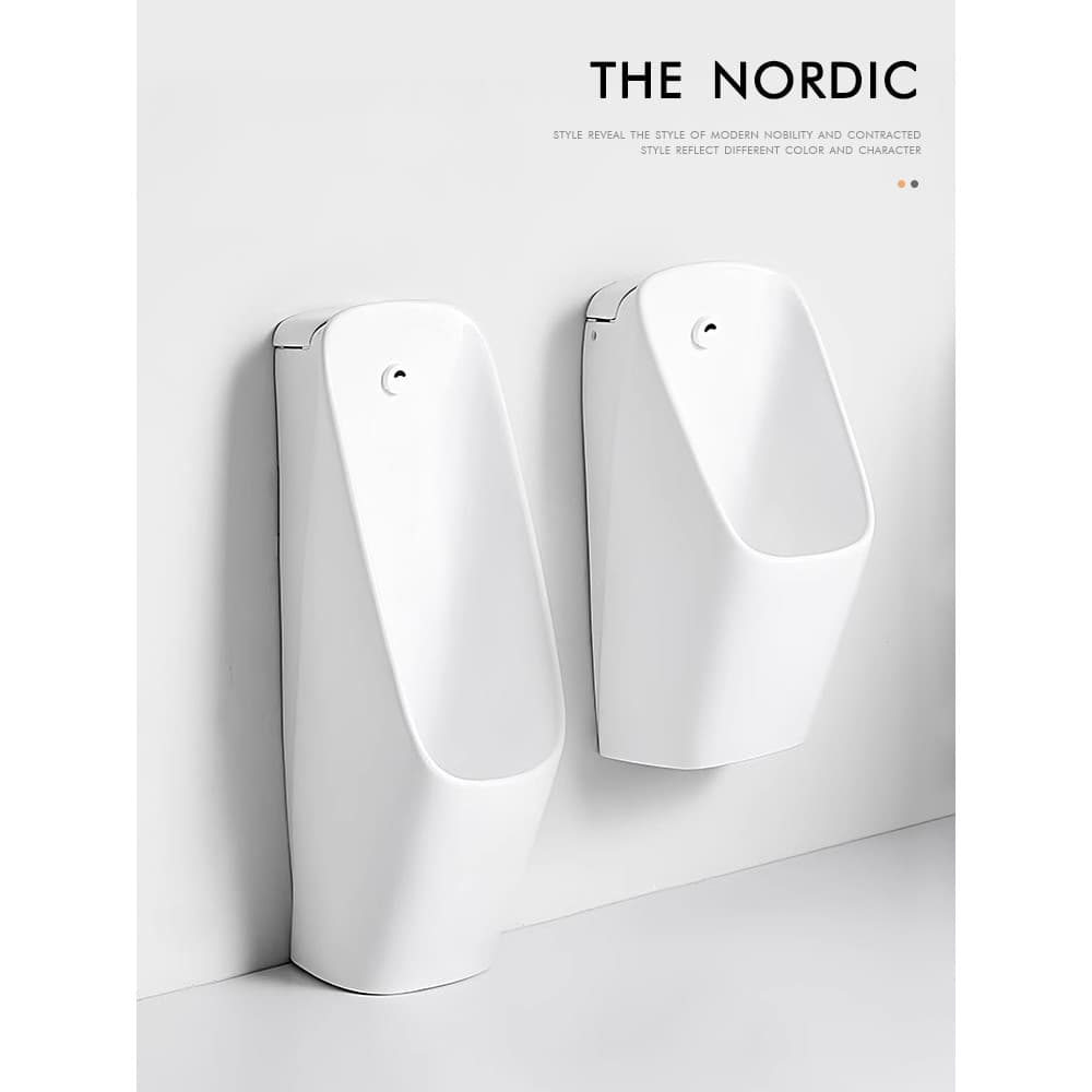 Urinol para banheiro de Hotel, indução automática, integrado, mictório de cerâmica, montado na parede, mictório masculin