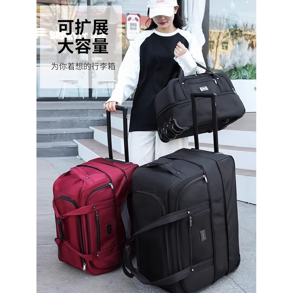 Bolsa de bagagem escolar residencial para estudantes, bolsa de viagem com rodas, bolsa de viagem de grande capacidade, b