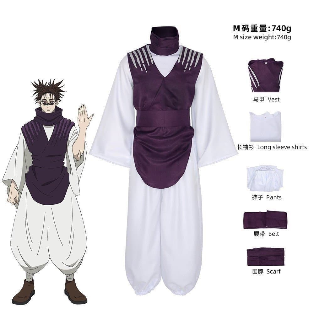 Fantasia de Cosplay de Choso de Jujutsu Kaisen, Uniforme Preto e Roxo, Kimono Masculino para Festa de Halloween SOYL YUY