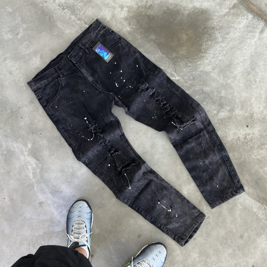 Calça Jeans Masculina Modelo Jogador Premium Denim Drip
