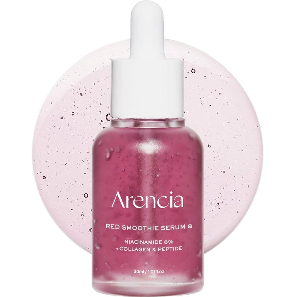 Sérum Smoothie Arencia Red Collagen + Peptide, 8% Niacinamida, Vitamina C, Vitamina E, Sérum Anti-Envelhecimento, Adequa
