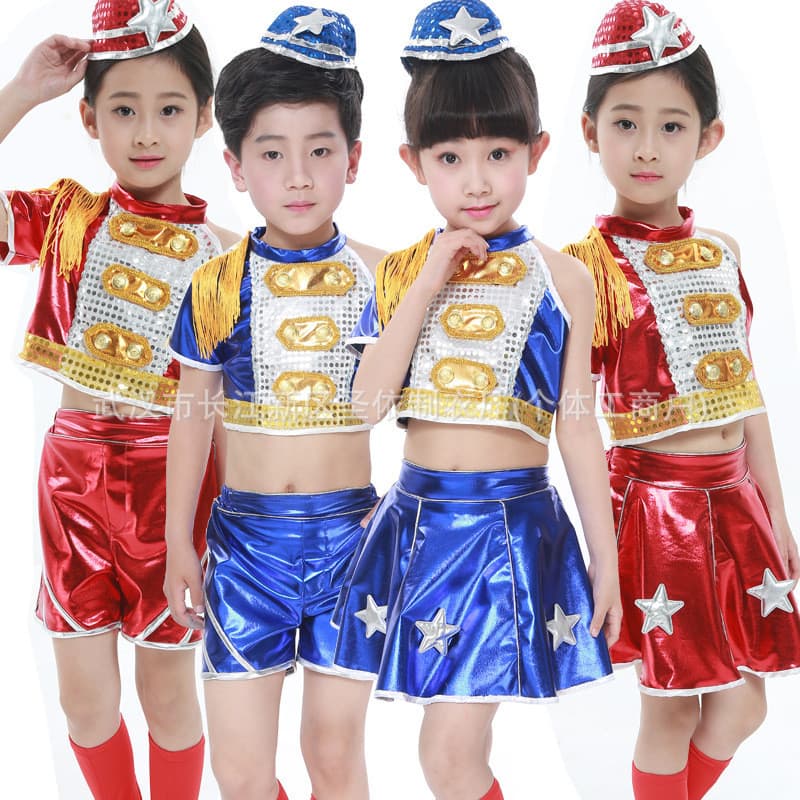 Novos trajes infantis lantejoulas trajes de dança modernos meninos meninas trajes de dança de rua