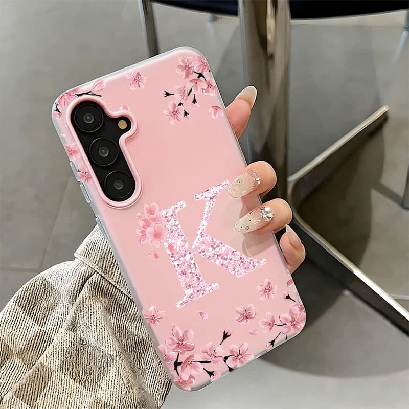 Iniciais Personalizadas Capa Para Samsung galaxy A56 5G 26 Letras Capinha Lembranças