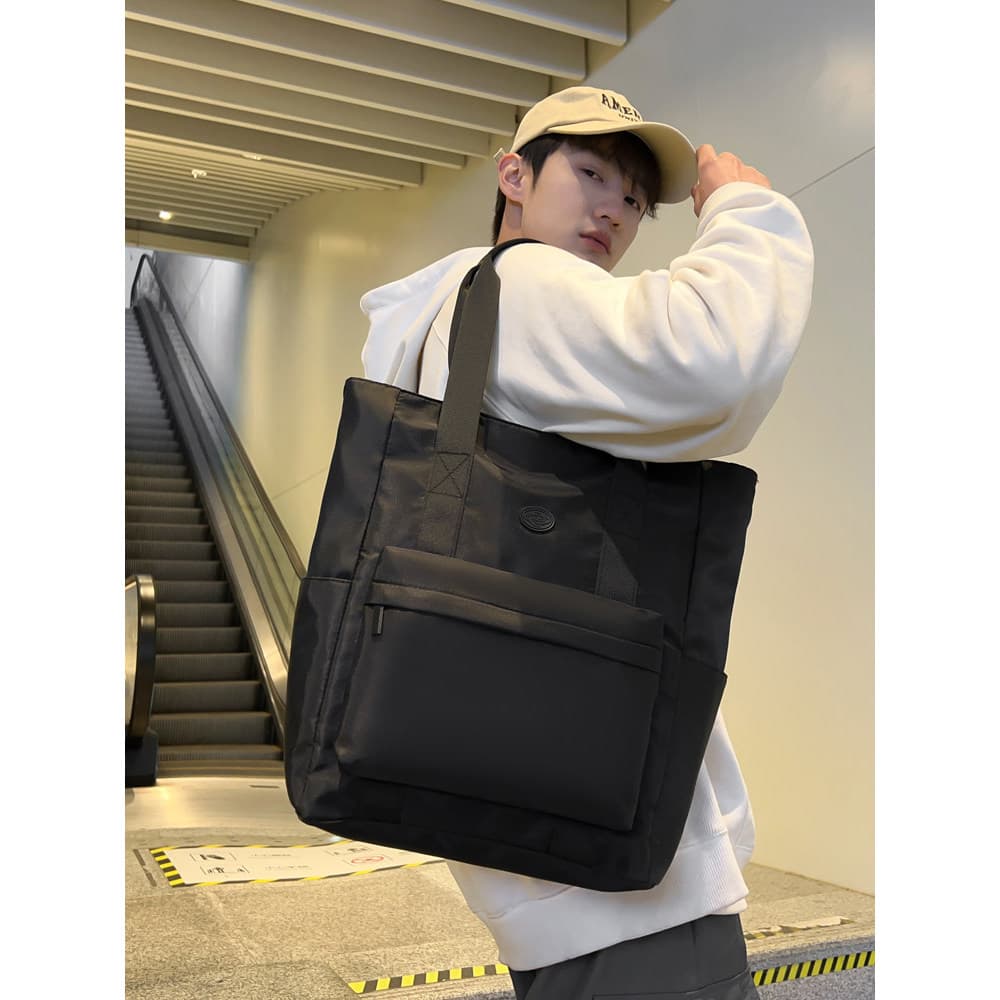 Bolsa de pano de Nylon leve de grande capacidade feminina 2024 novo estilo simples All-Match Commuter sacola classe bols