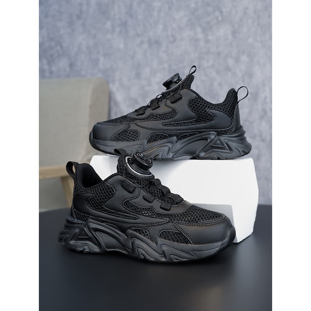 Bobo sapatos infantis sapatos infantis verão novo estilo leve sapatos brancos respirável de malha única preto sa