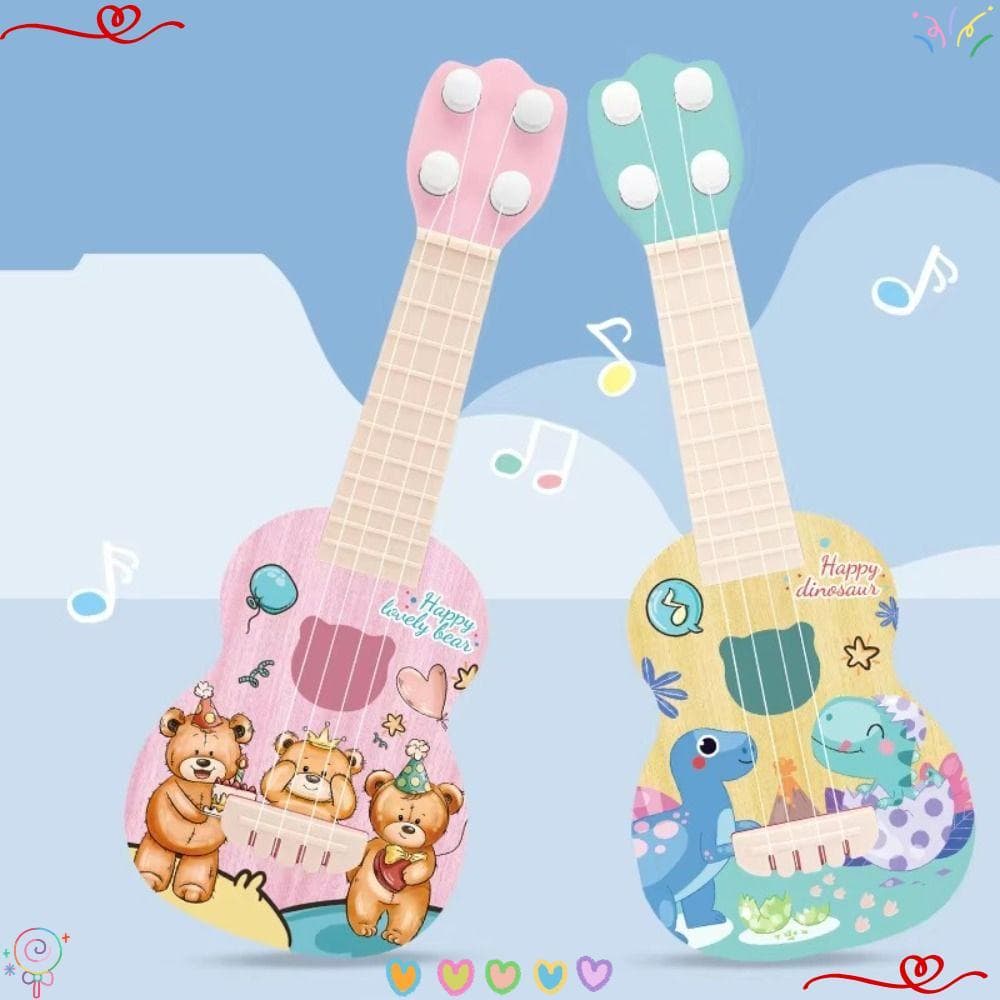 Ukulele Infantil , Guitarra Criativa De Desenho Animado Para Crianças , Mini Brinquedos Musicais Iniciantes