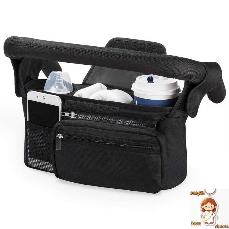 Organizador De Carrinho Universal Com Porta-copos Isolados, Bolso Removível Para Telefone E Alças De Ombro Para Quase To